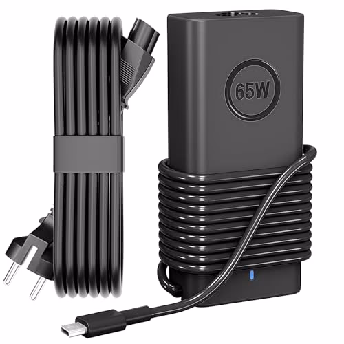Remplacement Dell 65W USB-C Chargeur Ordinateur Portable, Applicable à Dell Latitude 5540 5420 7400 5440 7440 3540 5520 7420 5430 7390 7320 5530 7430 3440 7340 5320 7410 7330 7530 XPS 13